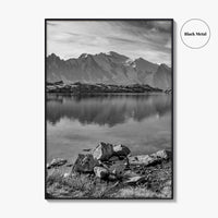 Chamonix Black and White Fine Art Photo Print, Mont Blanc French Alps Poster