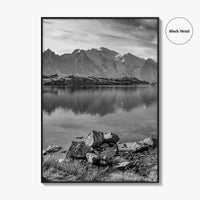 Chamonix Black and White Fine Art Photo Print, Mont Blanc French Alps Poster