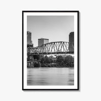 Little Rock Skyline Black and White Fine Art Photo Print, Arkansas Wall Poster, USA