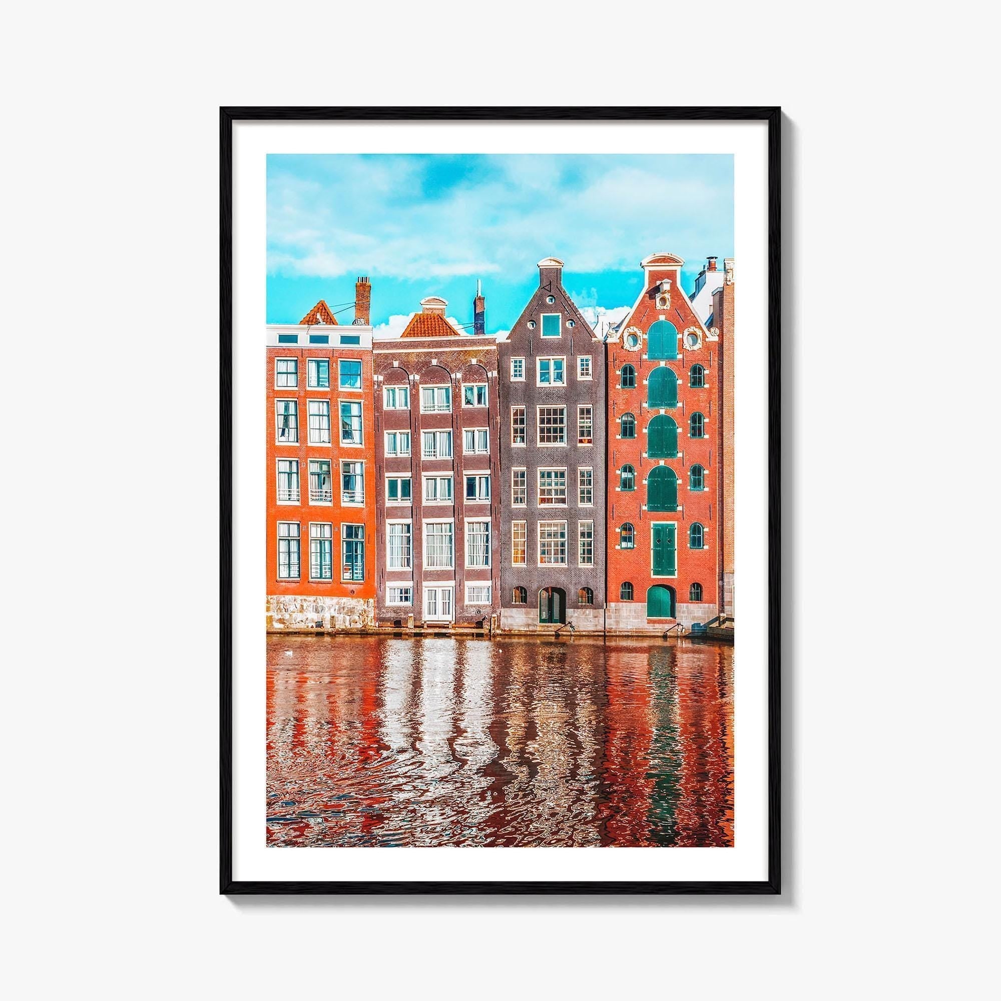 Amsterdam Fine Art Photo Print, Netherlands Wall Art Poster, Canal Houses