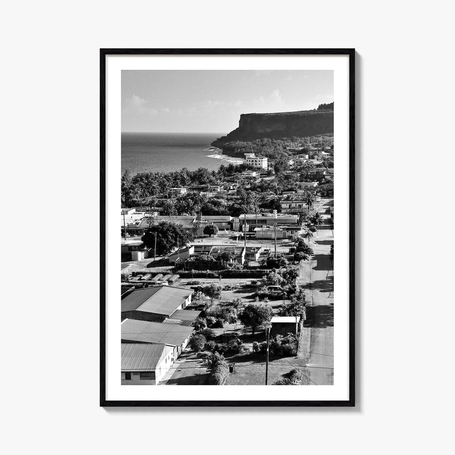 Rota Black and White Fine Art Photo Print, Song Song Village Northern Mariana Poster