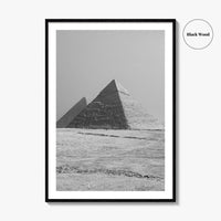 Egypt Black and White Fine Art Photo Print, Pyramids Giza Cairo Poster
