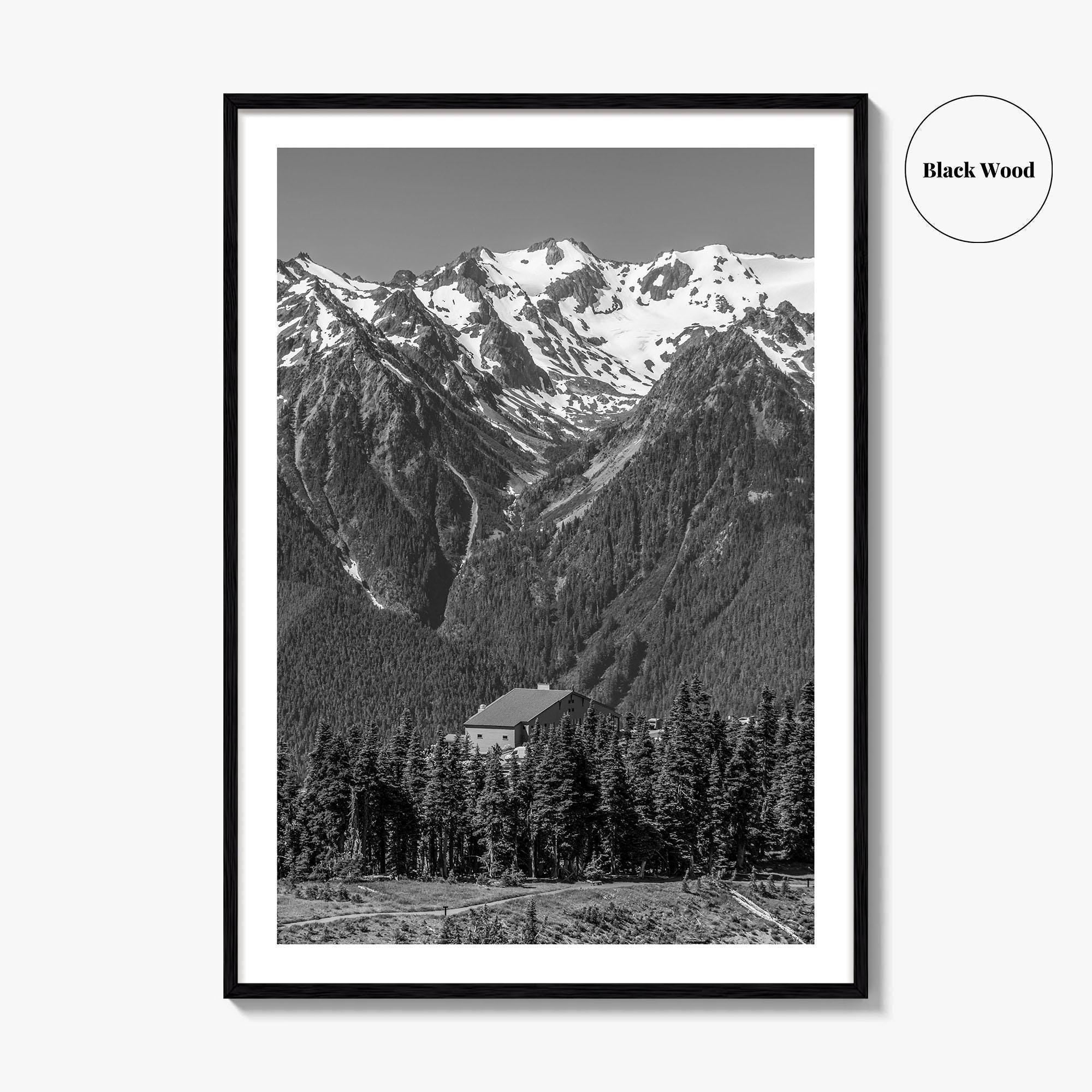 Olympic National Park Black and White Fine Art Photo Print, Hurricane Ridge, Washington, USA