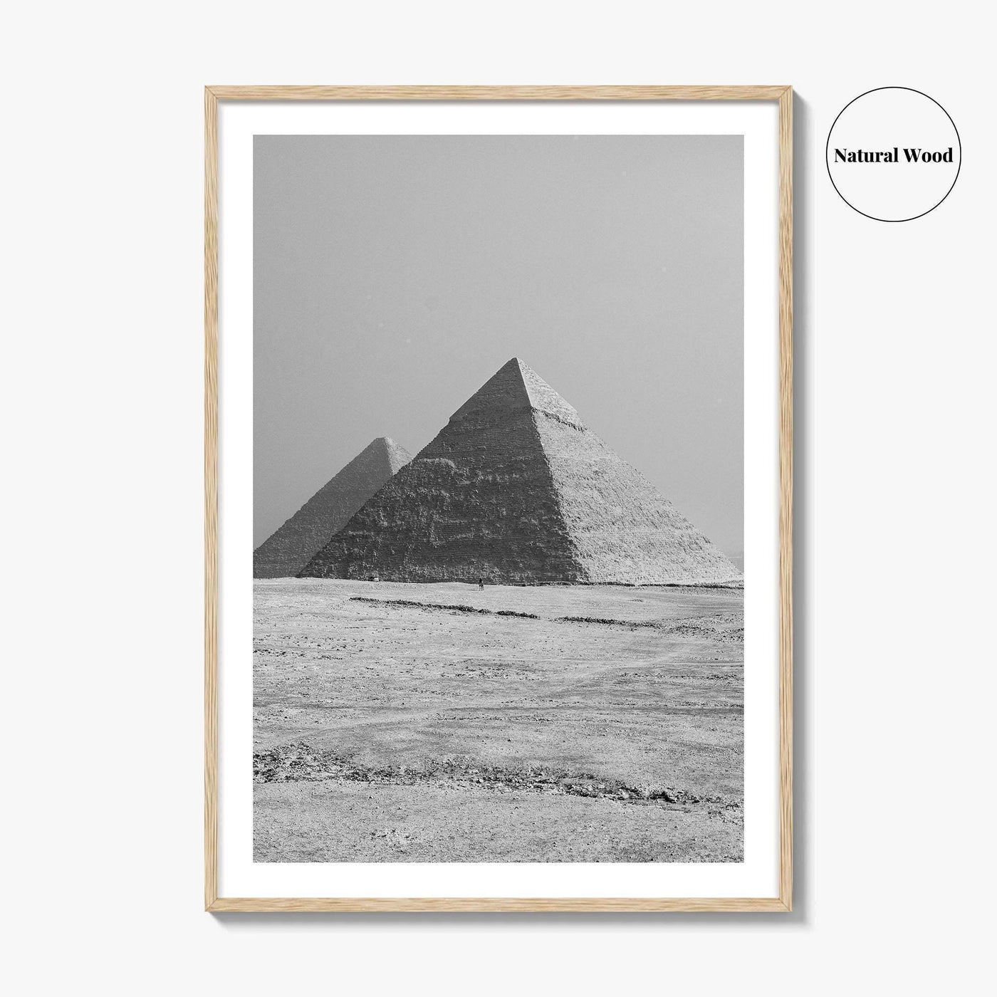 Egypt Black and White Fine Art Photo Print, Pyramids Giza Cairo Poster