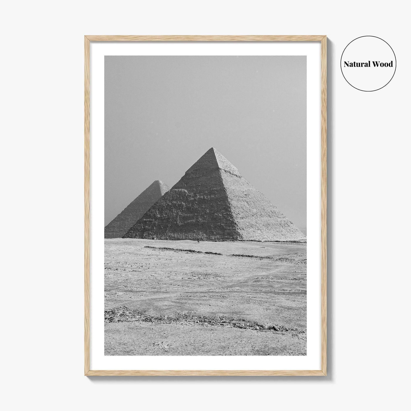 Egypt Black and White Fine Art Photo Print, Pyramids Giza Cairo Poster