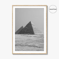 Egypt Black and White Fine Art Photo Print, Pyramids Giza Cairo Poster