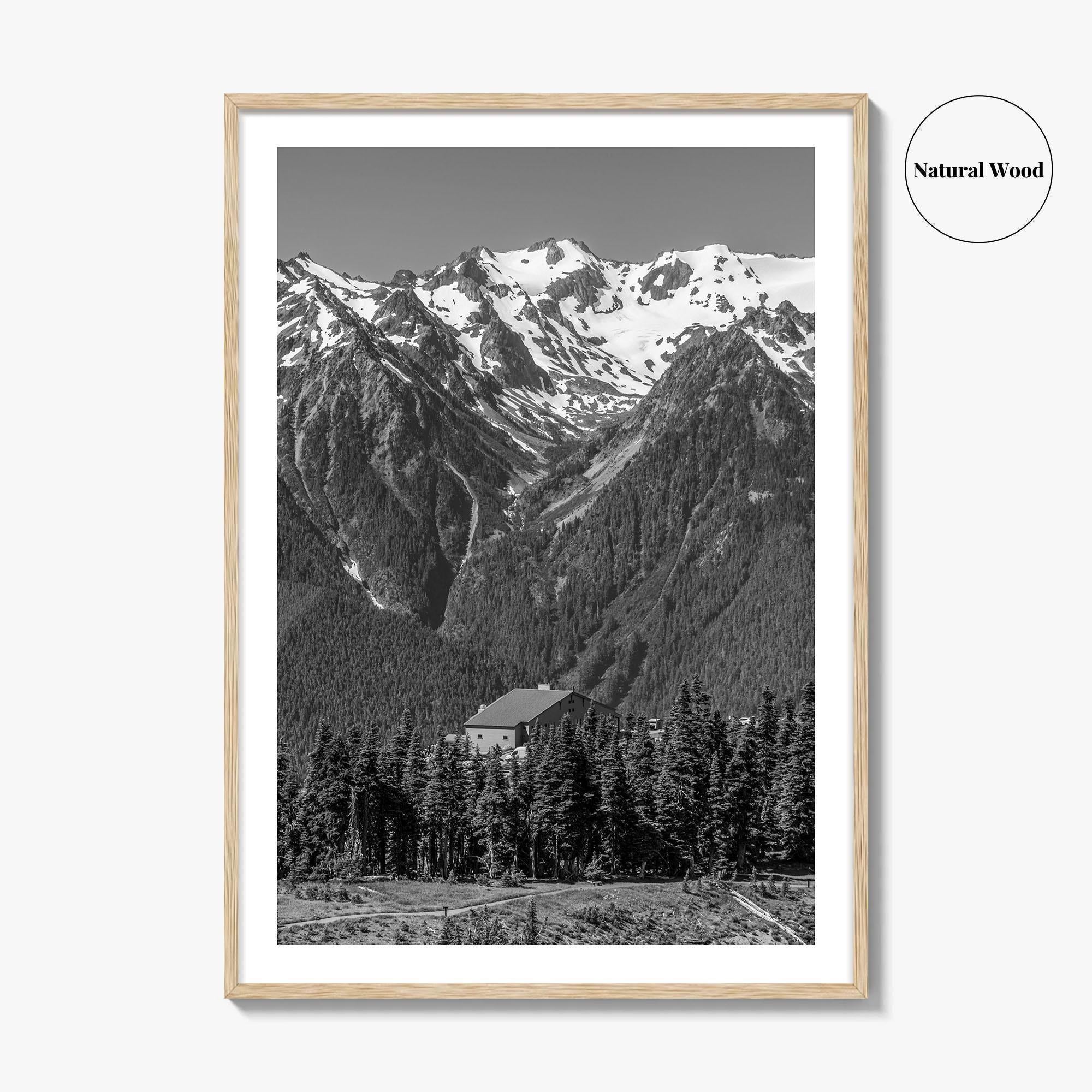 Olympic National Park Black and White Fine Art Photo Print, Hurricane Ridge, Washington, USA