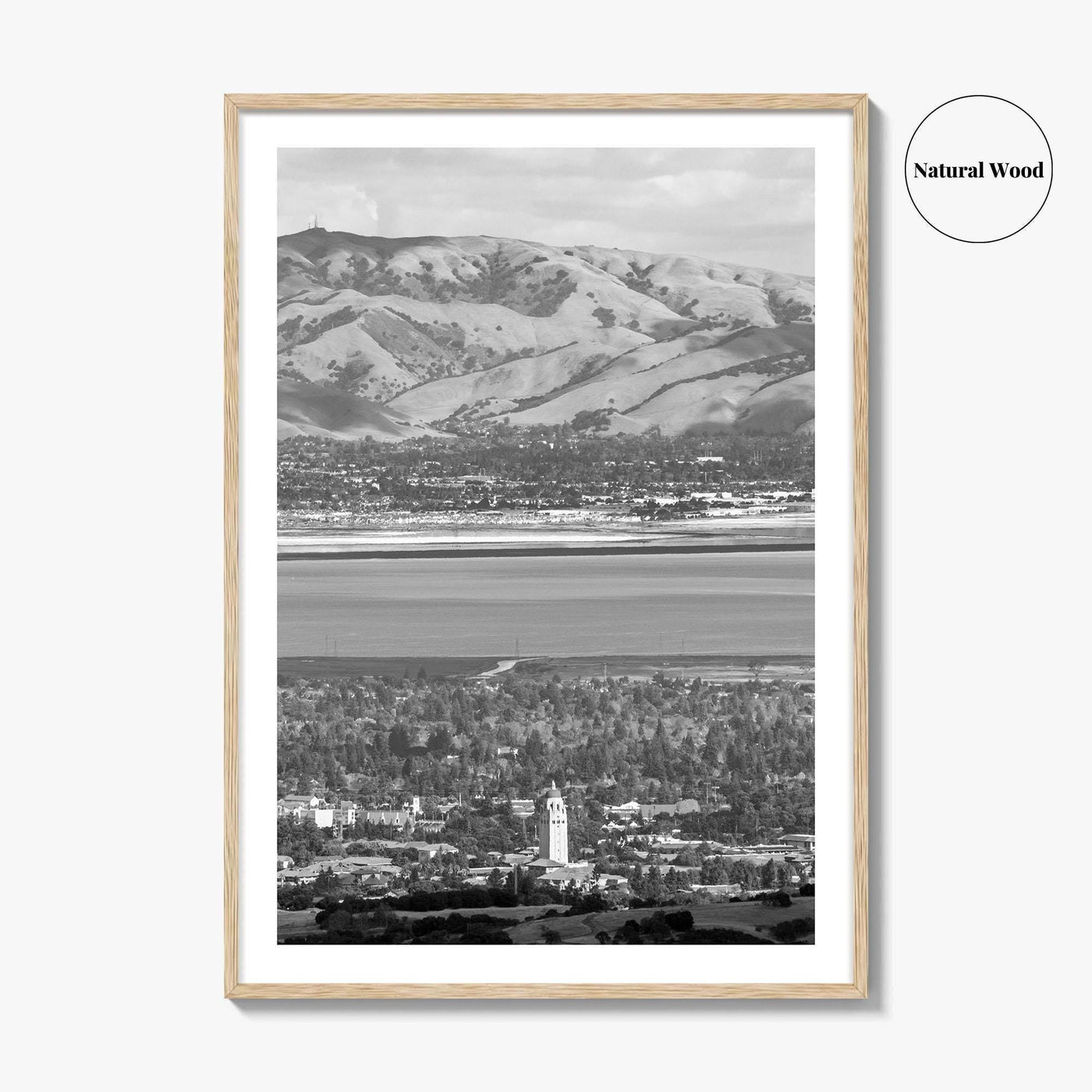 Palo Alto Black and White Fine Art Photo Print, Silicon Valley, California Poster