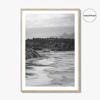 Solana Beach Black and White Fine Art Photo Print, San Diego California Poster