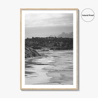 Solana Beach Black and White Fine Art Photo Print, San Diego California Poster