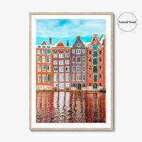 Amsterdam Fine Art Photo Print, Netherlands Wall Art Poster, Canal Houses