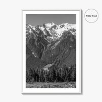 Olympic National Park Black and White Fine Art Photo Print, Hurricane Ridge, Washington, USA