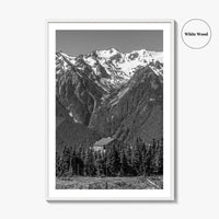 Olympic National Park Black and White Fine Art Photo Print, Hurricane Ridge, Washington, USA