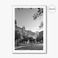 Provo Black and White Fine Art Photo Print, Utah, Downtown Center Street, Poster