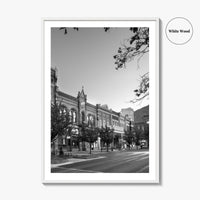 Provo Black and White Fine Art Photo Print, Utah, Downtown Center Street, Poster