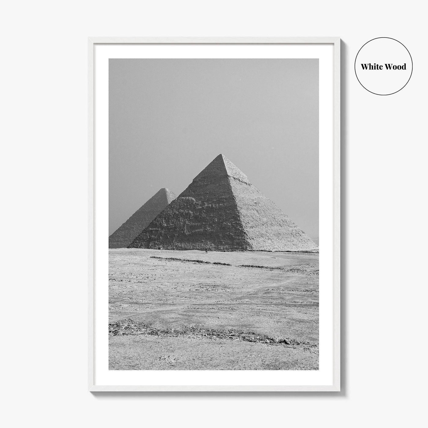 Egypt Black and White Fine Art Photo Print, Pyramids Giza Cairo Poster