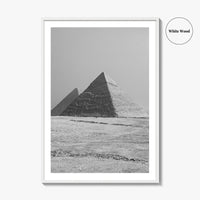 Egypt Black and White Fine Art Photo Print, Pyramids Giza Cairo Poster