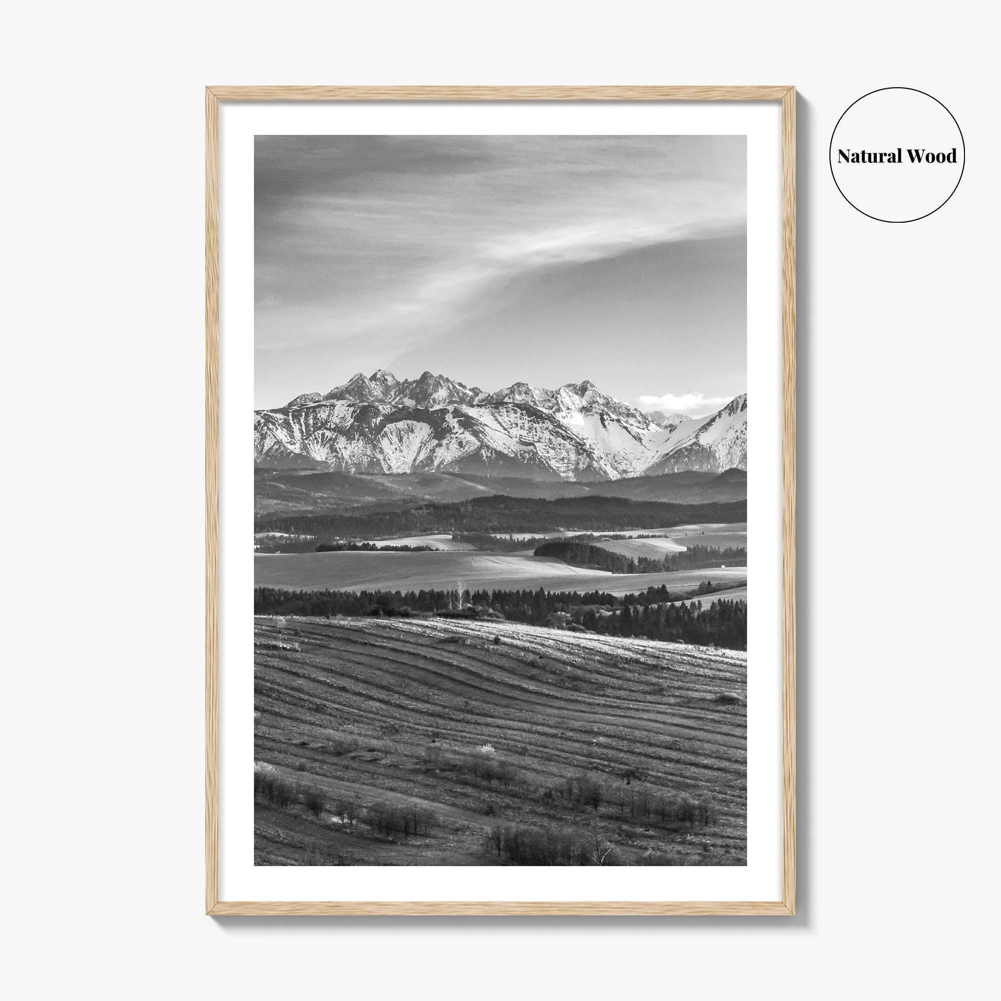 Slovakia Black and White Fine Art Photo Print, Belianske Tatry, Tatra Mountains Art