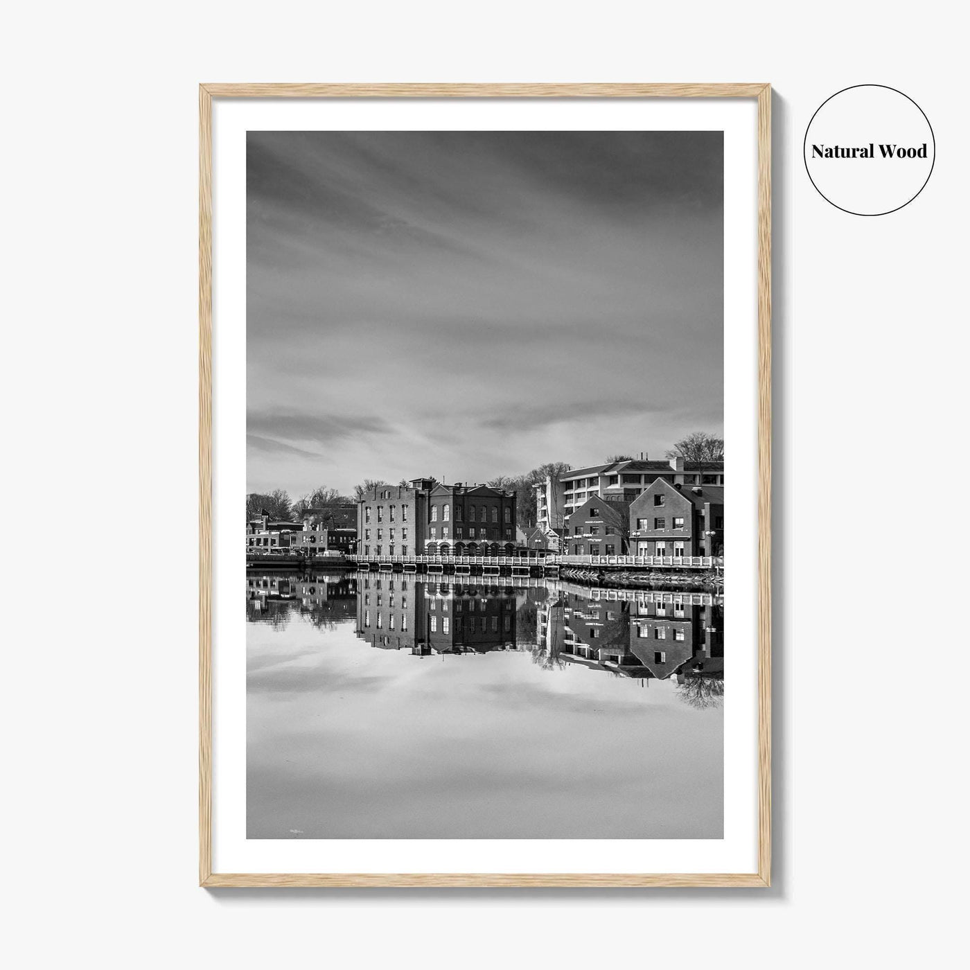 Westport Connecticut Black and White Fine Art Photo Print, Downtown Wall Poster, USA