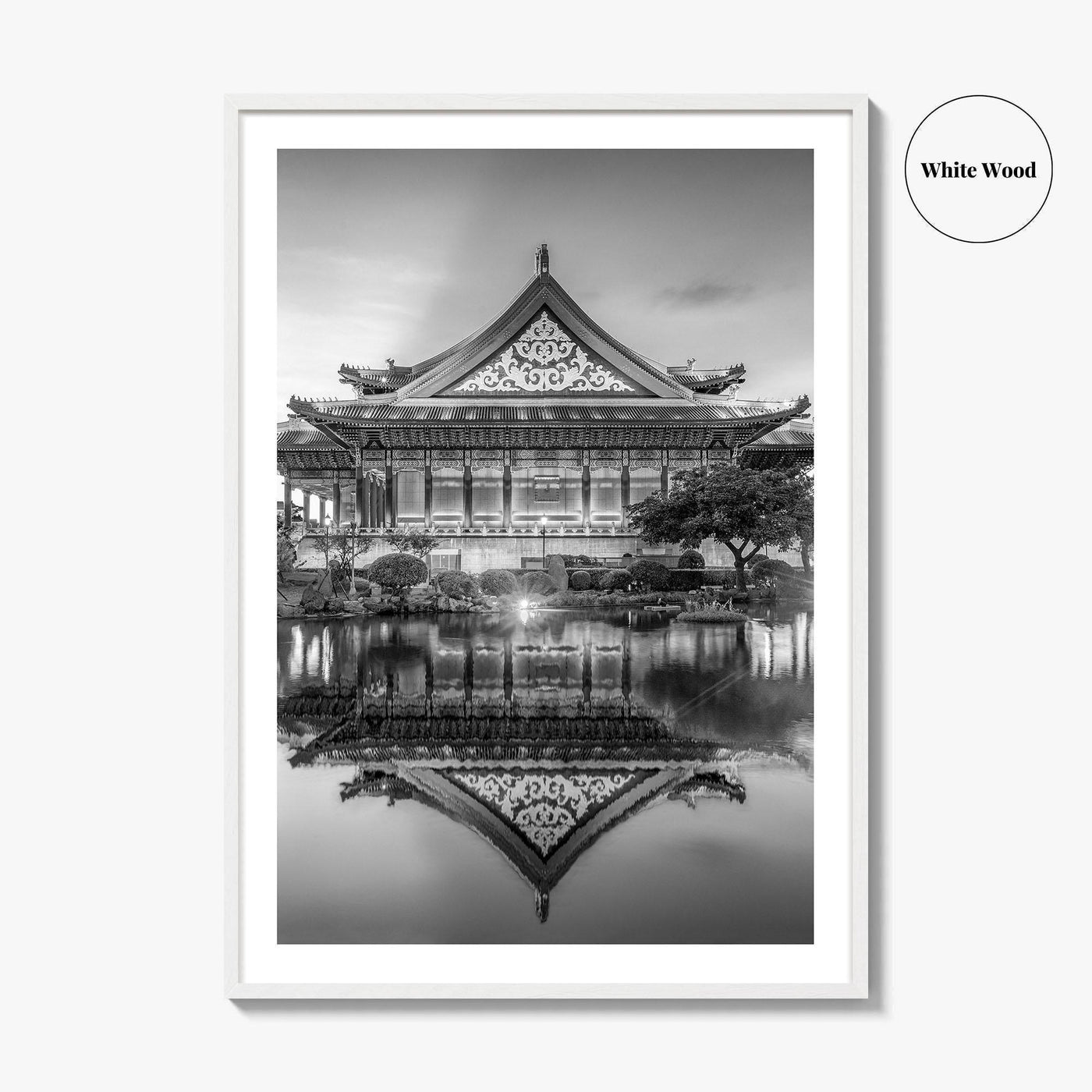 Taipei Black and White Fine Art Photo Print, Liberty Square Taiwan Poster
