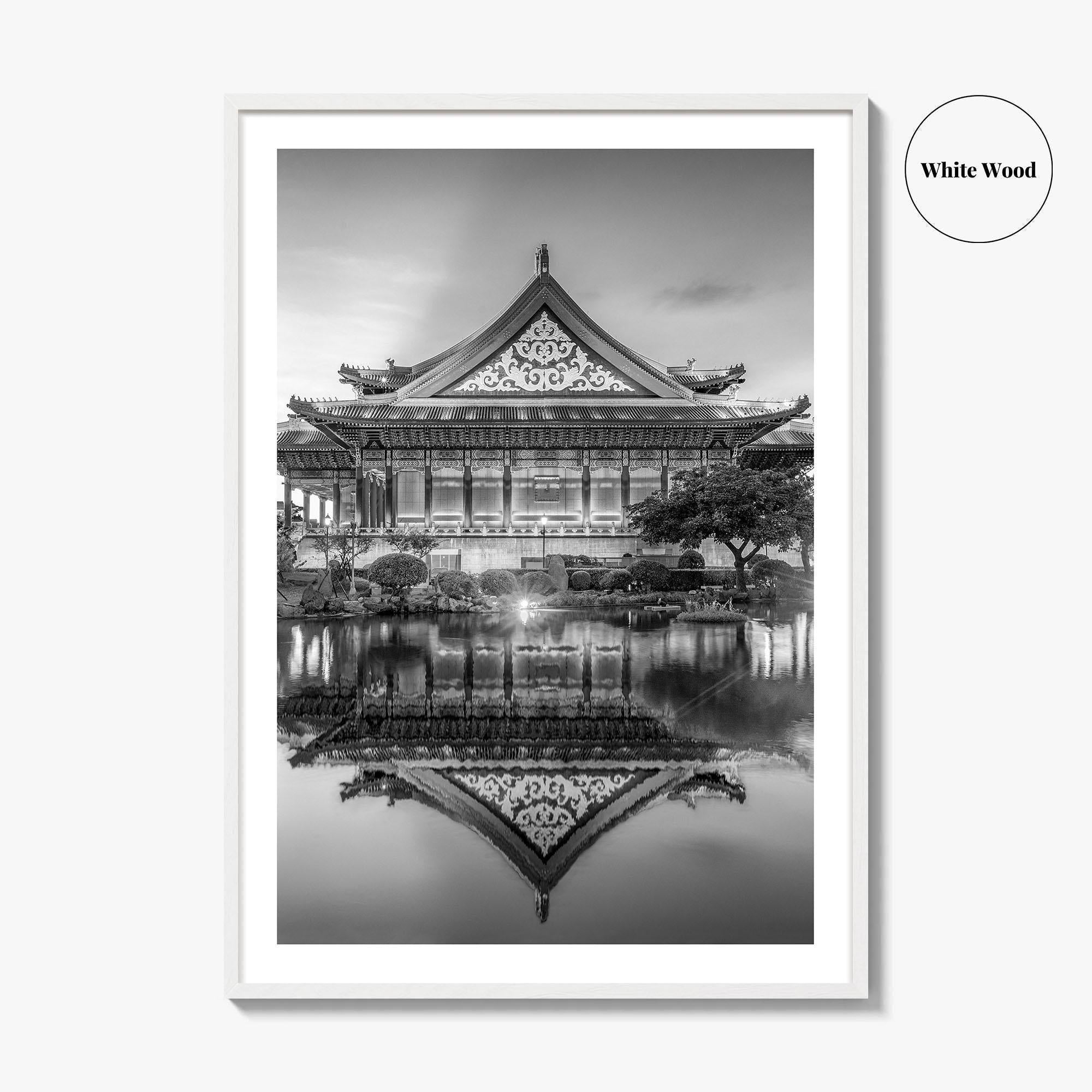 Taipei Black and White Fine Art Photo Print, Liberty Square Taiwan Poster