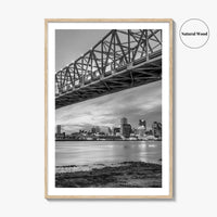 New Orleans Black and White Fine Art Photo Print, Mississippi River, Louisiana USA Poster