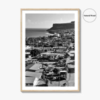 Rota Black and White Fine Art Photo Print, Song Song Village Northern Mariana Poster