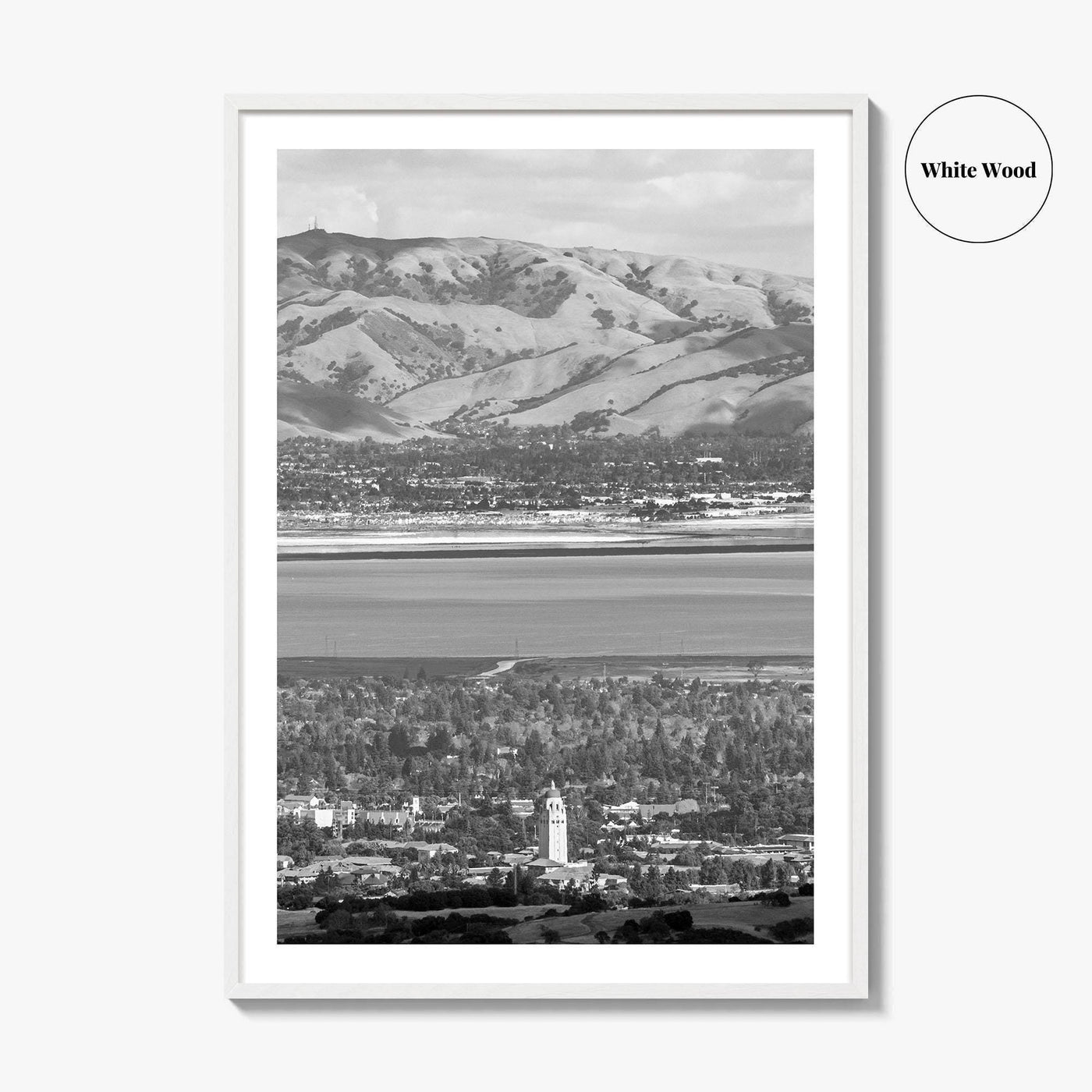 Palo Alto Black and White Fine Art Photo Print, Silicon Valley, California Poster