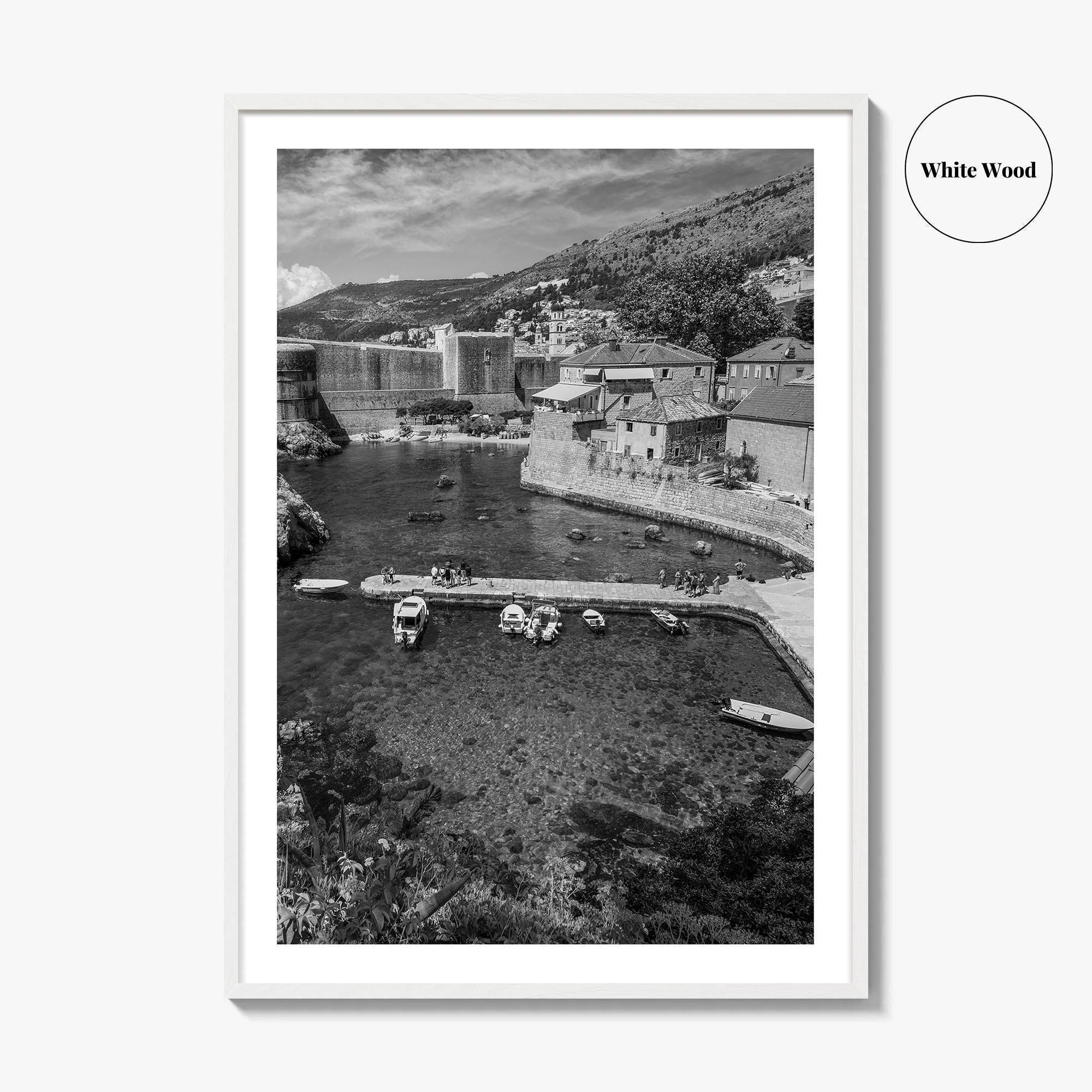Dubrovnik Black and White Fine Art Photo Print, Old Town Croatia Poster