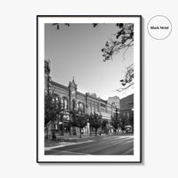 Provo Black and White Fine Art Photo Print, Utah, Downtown Center Street, Poster