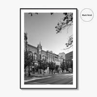 Provo Black and White Fine Art Photo Print, Utah, Downtown Center Street, Poster