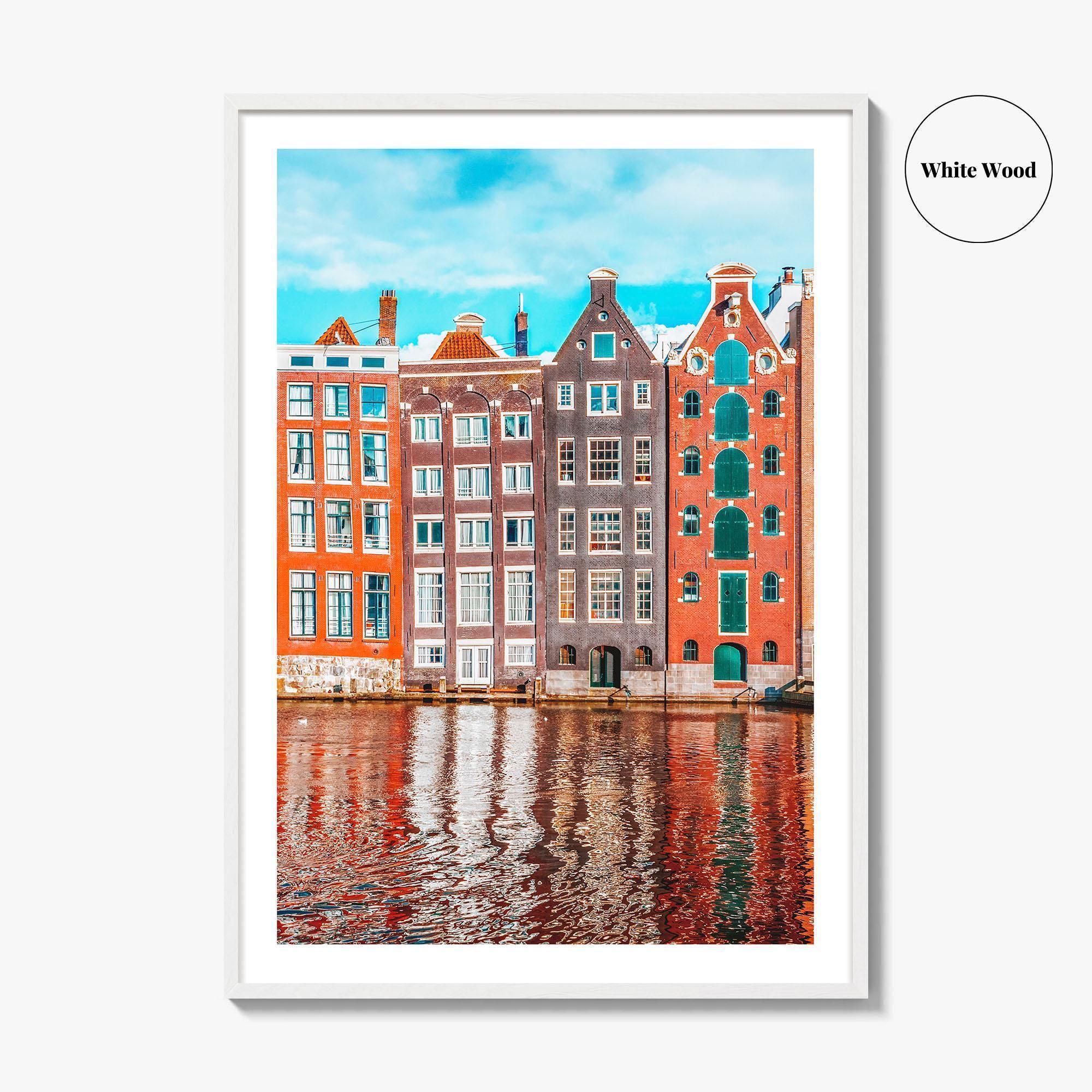 Amsterdam Fine Art Photo Print, Netherlands Wall Art Poster, Canal Houses