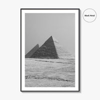 Egypt Black and White Fine Art Photo Print, Pyramids Giza Cairo Poster