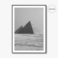 Egypt Black and White Fine Art Photo Print, Pyramids Giza Cairo Poster