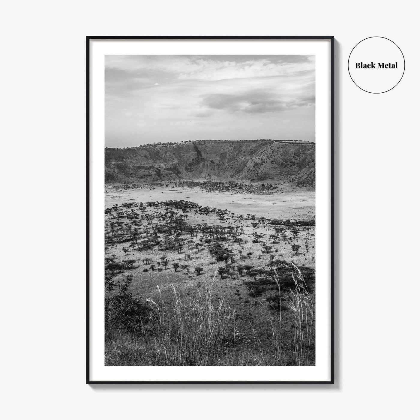Queen Elizabeth National Park Black and White Fine Art Photo Print, Uganda Poster