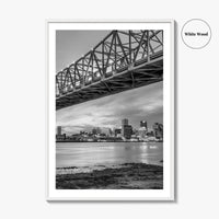 New Orleans Black and White Fine Art Photo Print, Mississippi River, Louisiana USA Poster