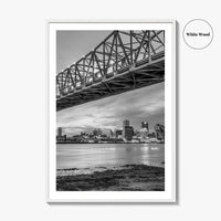 New Orleans Black and White Fine Art Photo Print, Mississippi River, Louisiana USA Poster