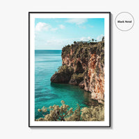 Anguilla Fine Art Photo Print, Caribbean Tropical Coastline Wall Decor Poster, Ocean Cliffs