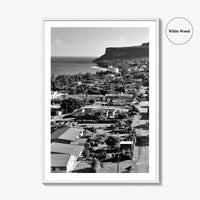 Rota Black and White Fine Art Photo Print, Song Song Village Northern Mariana Poster