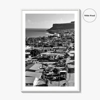 Rota Black and White Fine Art Photo Print, Song Song Village Northern Mariana Poster