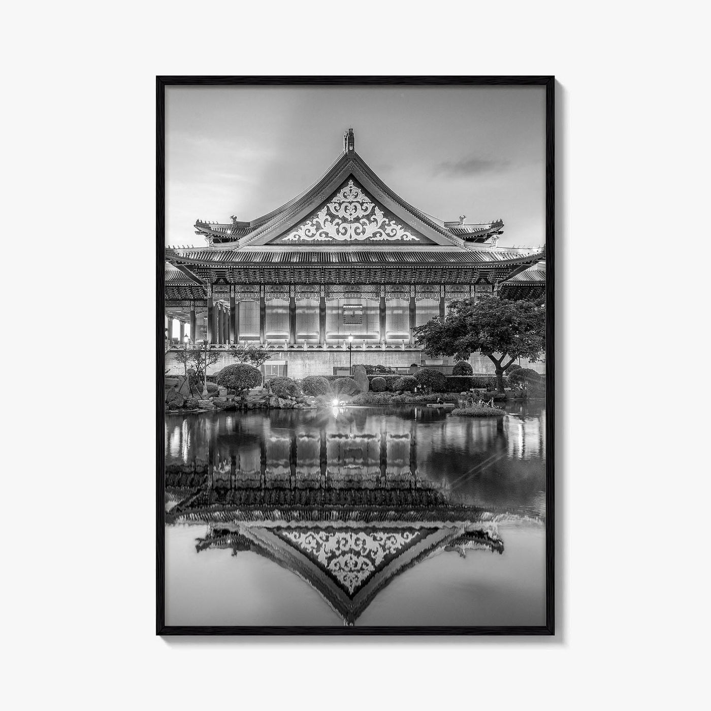 Taipei Black and White Fine Art Photo Print, Liberty Square Taiwan Poster