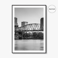 Little Rock Skyline Black and White Fine Art Photo Print, Arkansas Wall Poster, USA