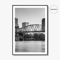 Little Rock Skyline Black and White Fine Art Photo Print, Arkansas Wall Poster, USA