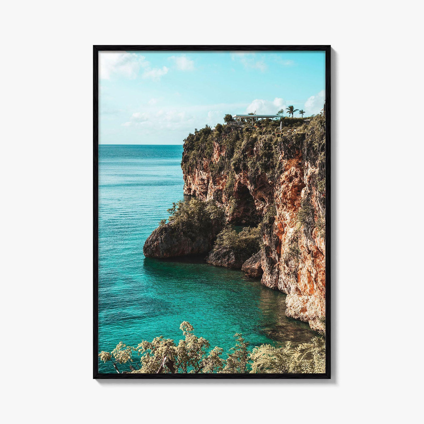 Anguilla Fine Art Photo Print, Caribbean Tropical Coastline Wall Decor Poster, Ocean Cliffs