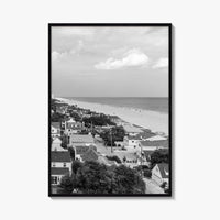Virginia Beach Black and White Fine Art Photo Print, Aerial Oceanfront Poster, USA