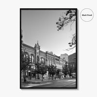 Provo Black and White Fine Art Photo Print, Utah, Downtown Center Street, Poster