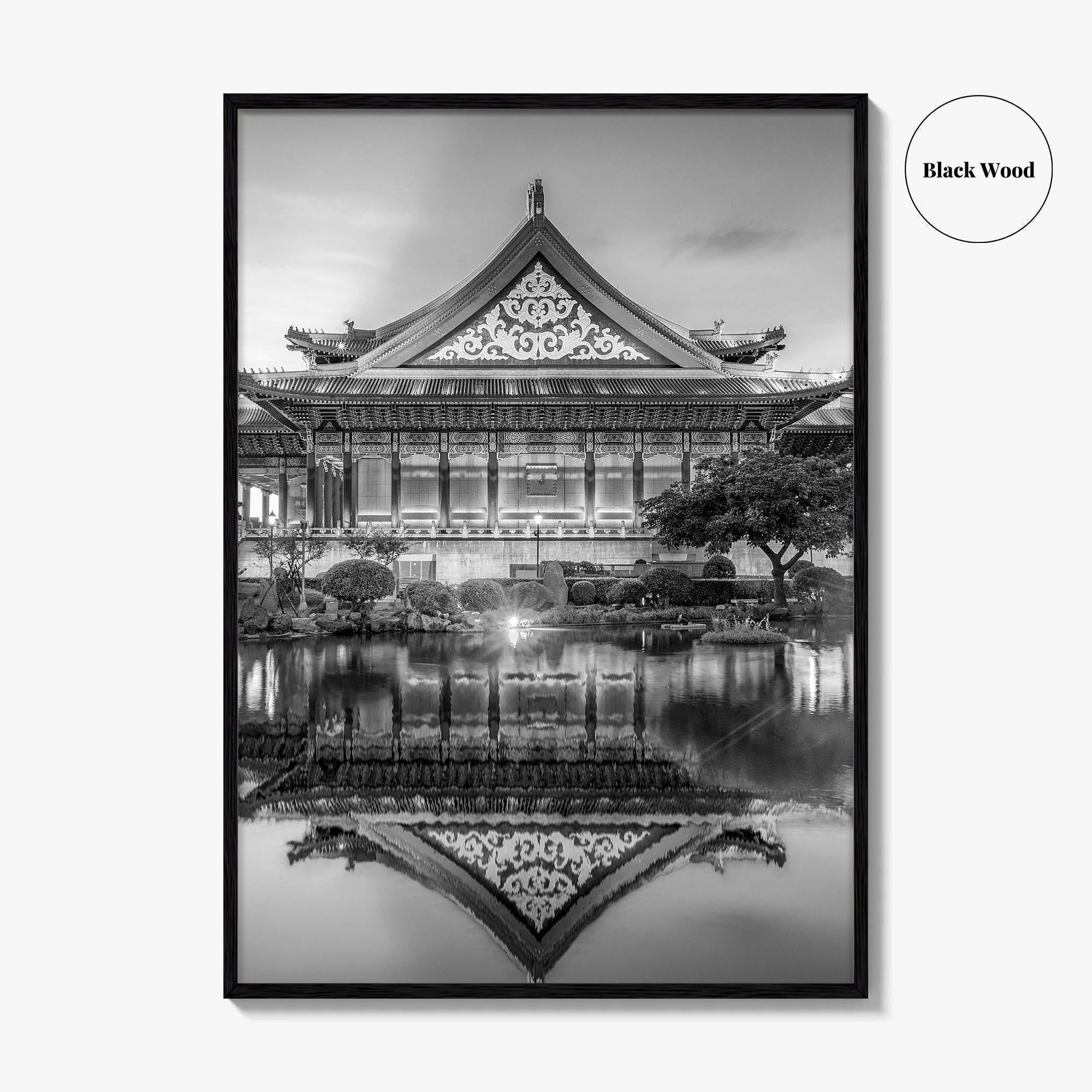 Taipei Black and White Fine Art Photo Print, Liberty Square Taiwan Poster