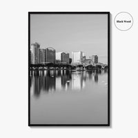Orlando Black and White Fine Art Photo Print, Lake Eola Park Florida Poster