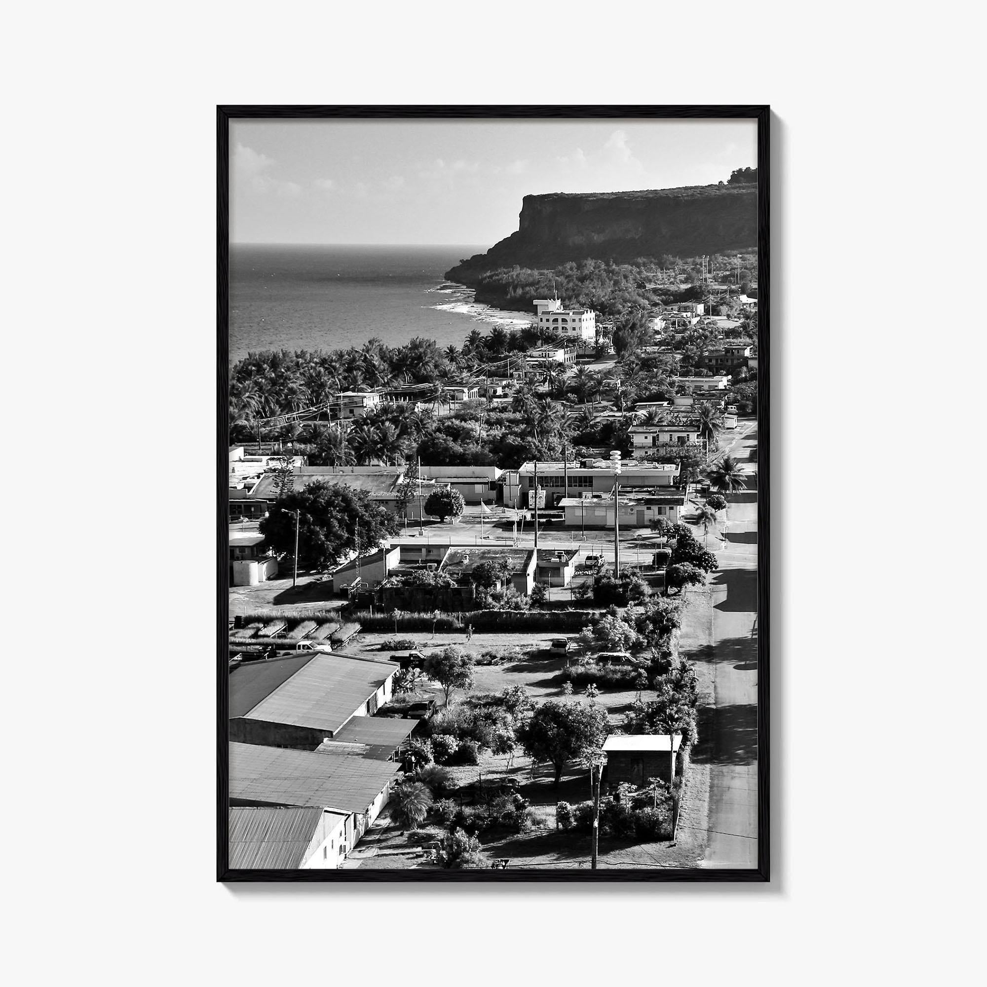 Rota Black and White Fine Art Photo Print, Song Song Village Northern Mariana Poster