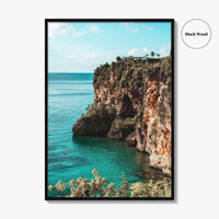 Anguilla Fine Art Photo Print, Caribbean Tropical Coastline Wall Decor Poster, Ocean Cliffs